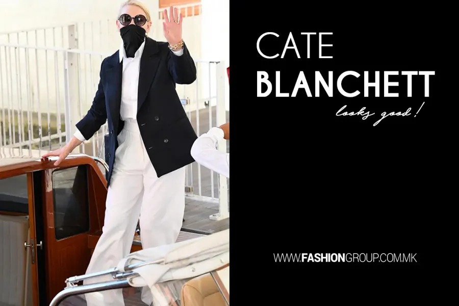 Кејт Бланшет во непогрешлива црно – бела комбинација на Венецискиот фестивал